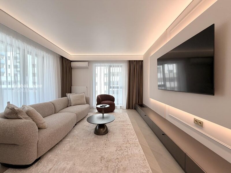 Cortina North Pipera, first rent, 3 rooms apartment + 2 parking + terrace.
