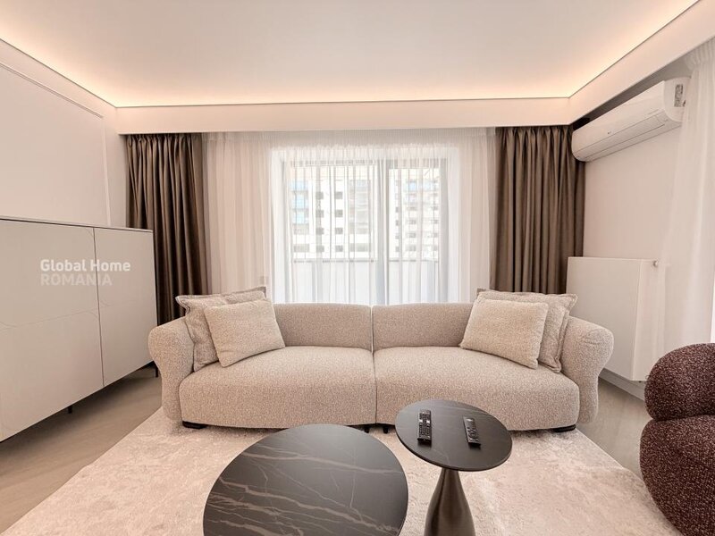 Cortina North Pipera, first rent, 3 rooms apartment + 2 parking + terrace.