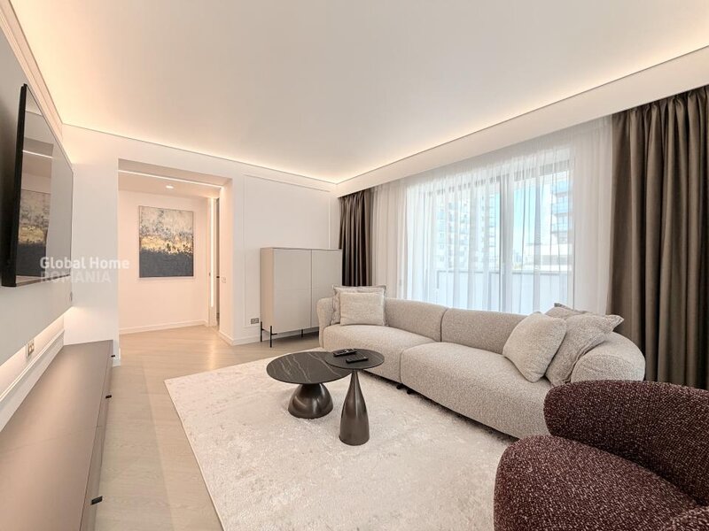 Cortina North Pipera, first rent, 3 rooms apartment + 2 parking + terrace.
