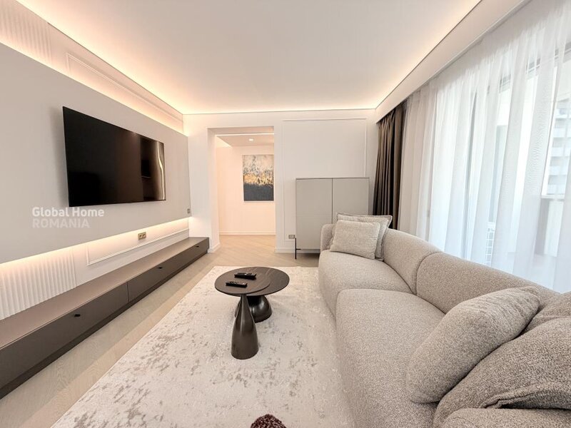 Cortina North Pipera, first rent, 3 rooms apartment + 2 parking + terrace.