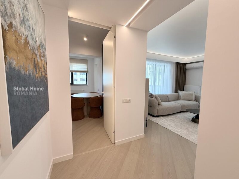 Cortina North Pipera, first rent, 3 rooms apartment + 2 parking + terrace.