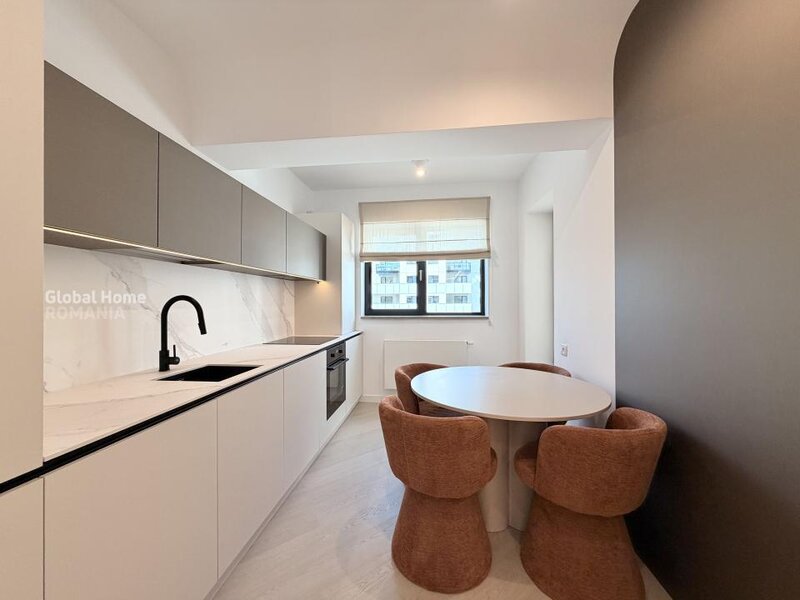 Cortina North Pipera, first rent, 3 rooms apartment + 2 parking + terrace.