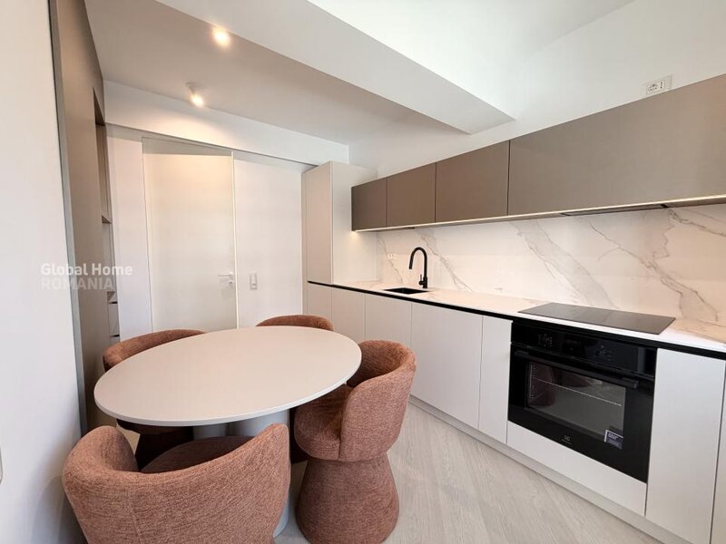 Cortina North Pipera, first rent, 3 rooms apartment + 2 parking + terrace.